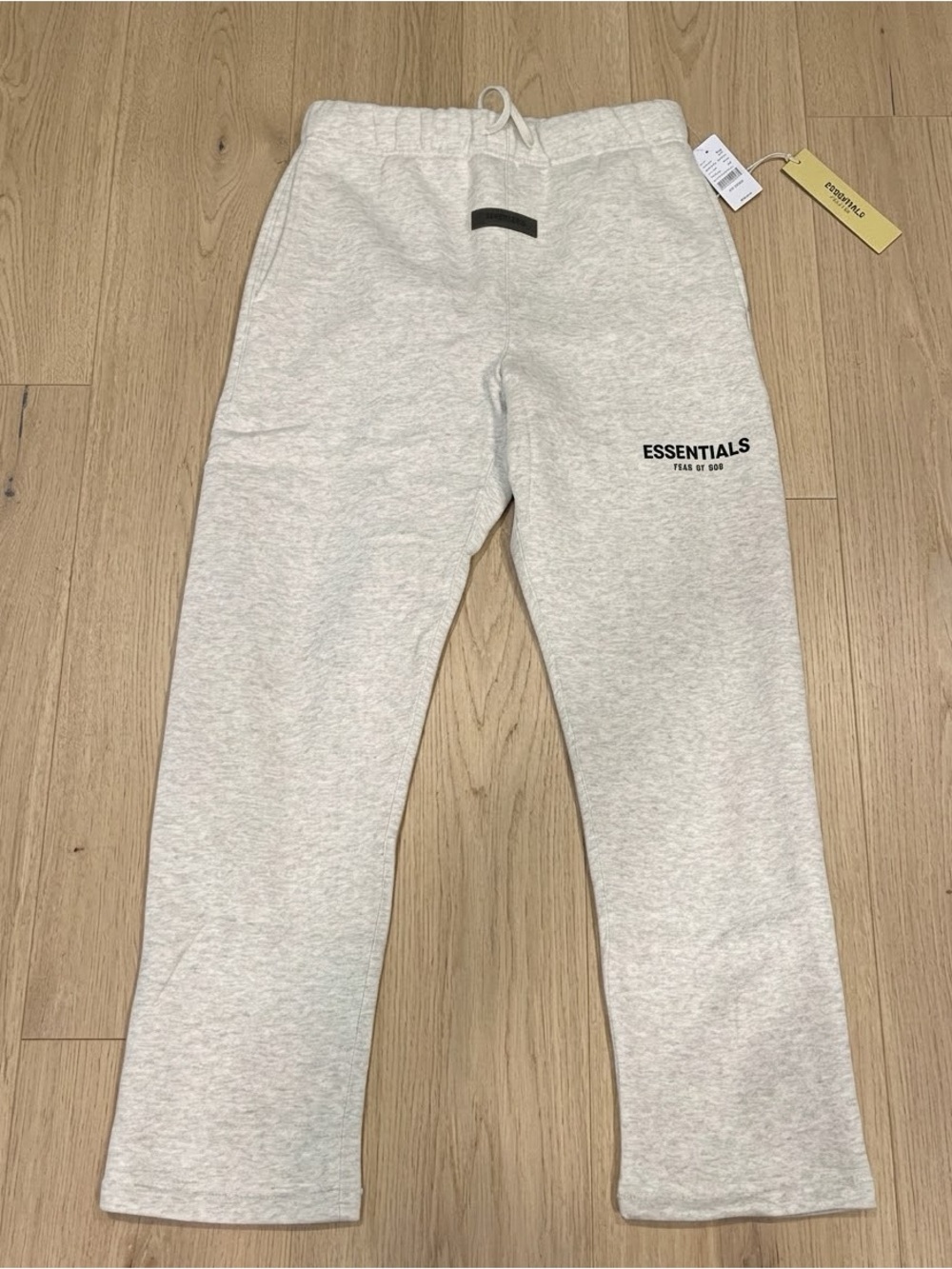 Essentials Men's Light Gray (light oatmeal)Joggers with Logo